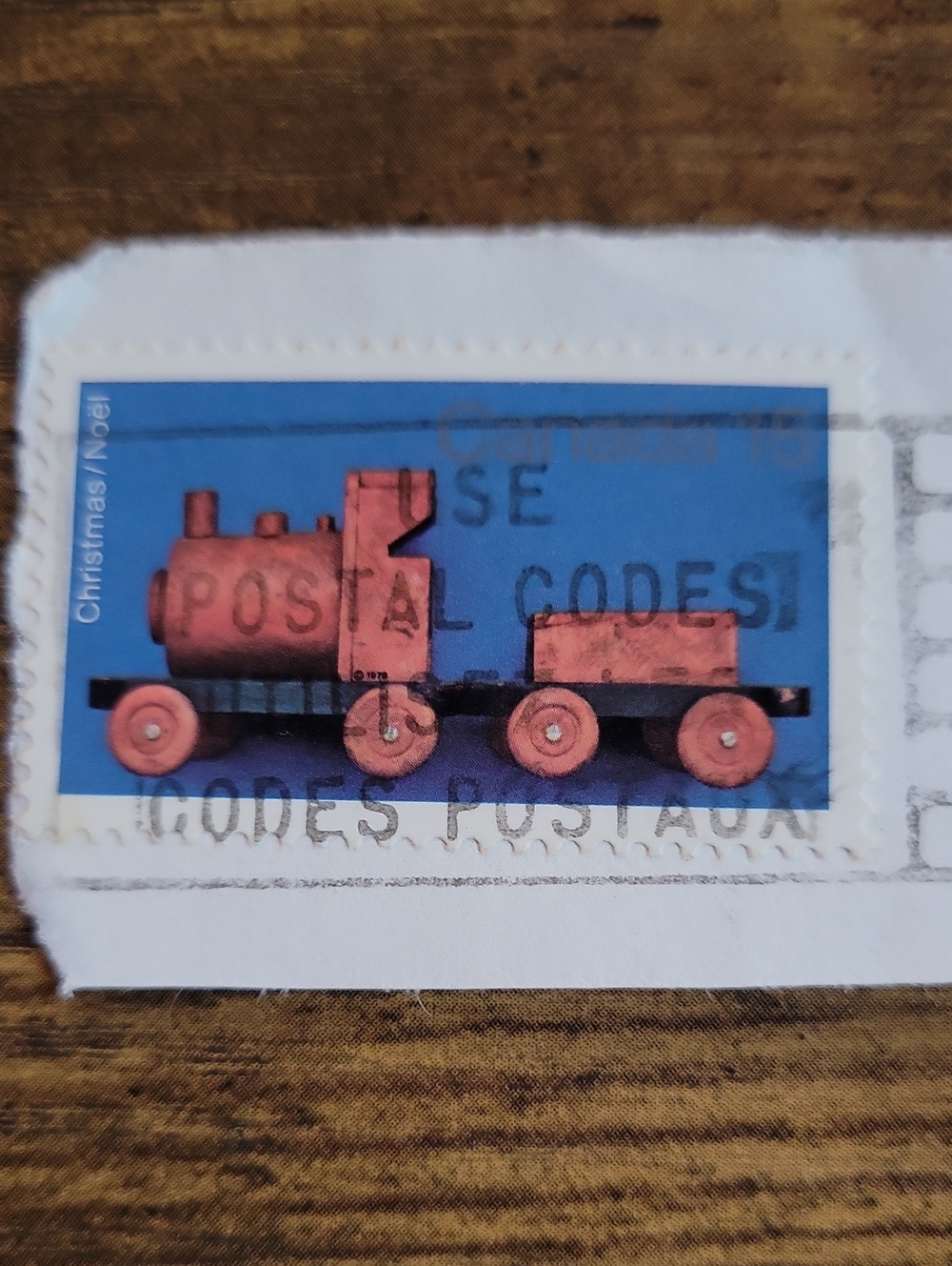Red Wooden Train Home Design Stamp Decal